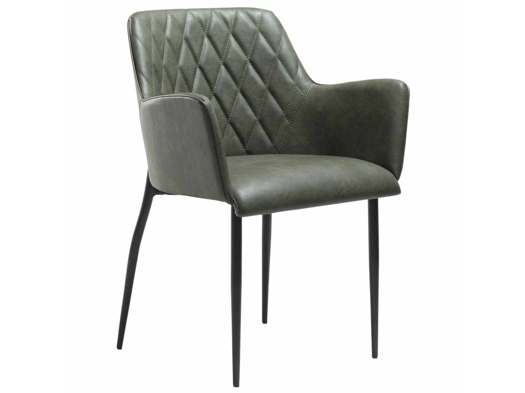 rombo chair vintage green art leather with black metal legs 100690440 01 main