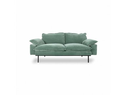 hk living retro sofa 2sed velvet mint