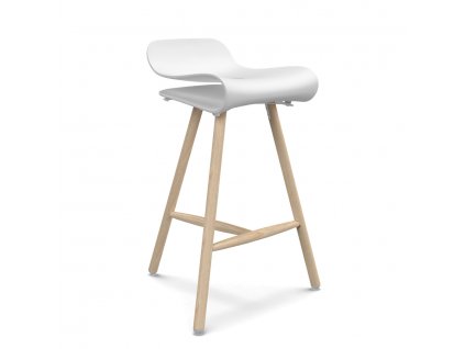 Barová židle Kristalia BCN white wooden