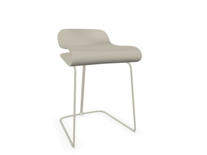 kristalia bcn stool on slide frame lacquered beige