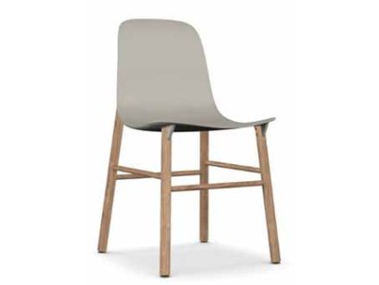 Sharky Schale beige Gestell Eiche