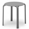 Drop table round grey