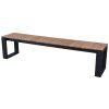 [97423] Marcelo bench 195cm alu black teak top
