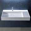 antoniolupi graffio countertop or wall mounted washbasin w 90 d 50 cm white gloss with 1 tap hole without overflow ant graffio90 1 2