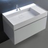 antoniolupi graffio countertop or wall mounted washbasin w 90 d 50 cm white gloss with 1 tap hole without overflow ant graffio90 1 3