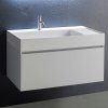 antoniolupi graffio countertop or wall mounted washbasin w 90 d 50 cm white gloss with 1 tap hole without overflow ant graffio90 1 4