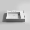 antoniolupi graffio countertop or wall mounted washbasin w 54 d 50 cm white gloss with 3 tap holes without overflow ant graffio54 3 0