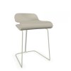 kristalia bcn stool on slide frame lacquered beige
