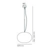 milan span e27 pendant lamp glass
