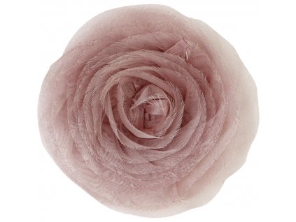 Dekorační brož ve tvaru květu - pudrově růžová
