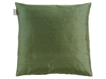 Tmavý zelený povlak polštáře Dupion