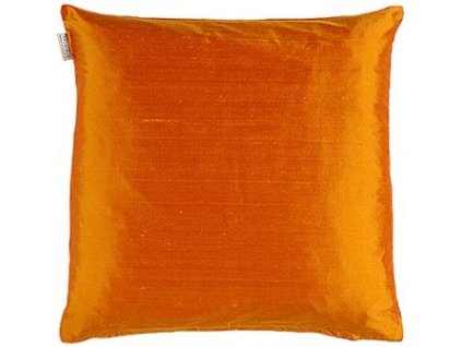 Oranžový povlak polštáře Dupion