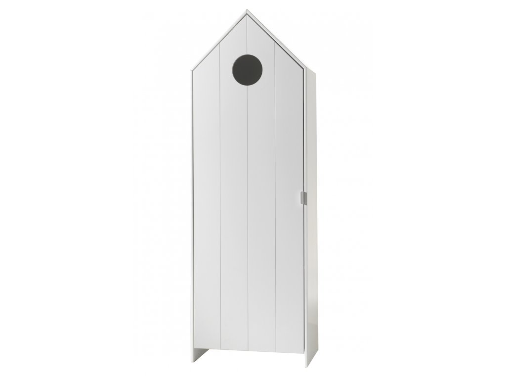 Bílá dřevěná šatní skříň Vipack Casami 171 cm