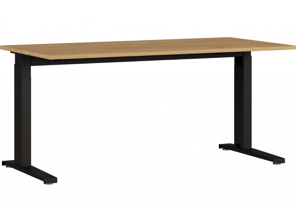 Dubový kancelářský stůl Germania GW Agenda 160x80 cm s černou podnoží