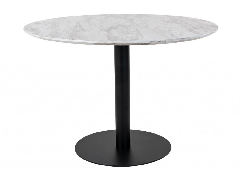 Černý kulatý jídelní stůl Ascona 110 cm