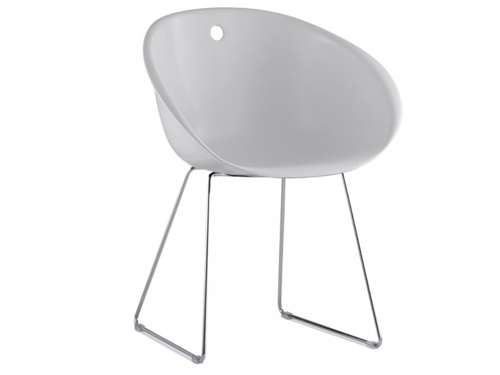 Bílá plastová jídelní židle GLISS 920