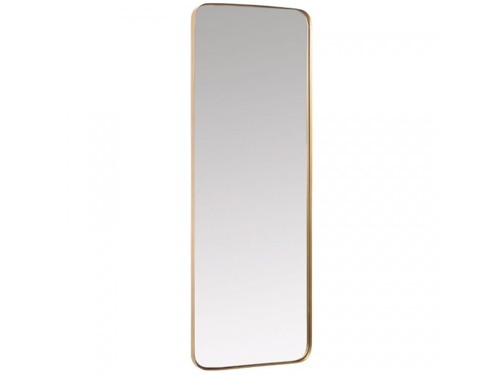 Zlaté kovové nástěnné zrcadlo Kave Home Marco 55 x 150,5 cm