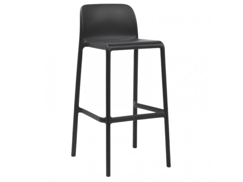 Hnědá plastová barová židle Faro 76 cm