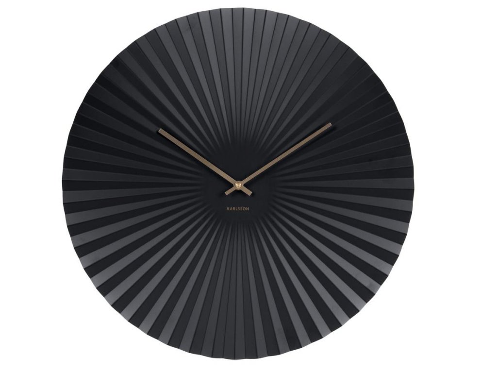Černé nástěnné hodiny Trivet