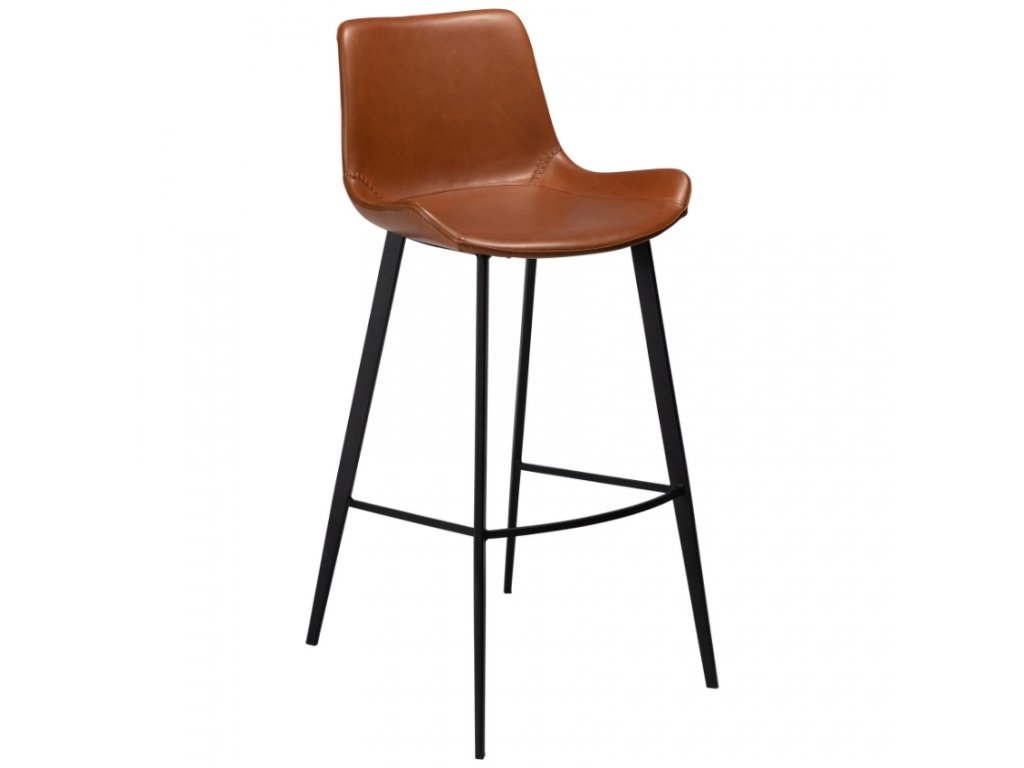 Světle hnědá koženková barová židle DanForm Hype 75 cm