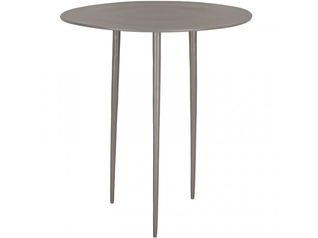 Hnědý kovový odkládací stolek Létio 32 cm