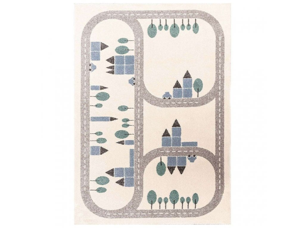 Béžový dětský koberec Scandi Town 160 x 230 cm