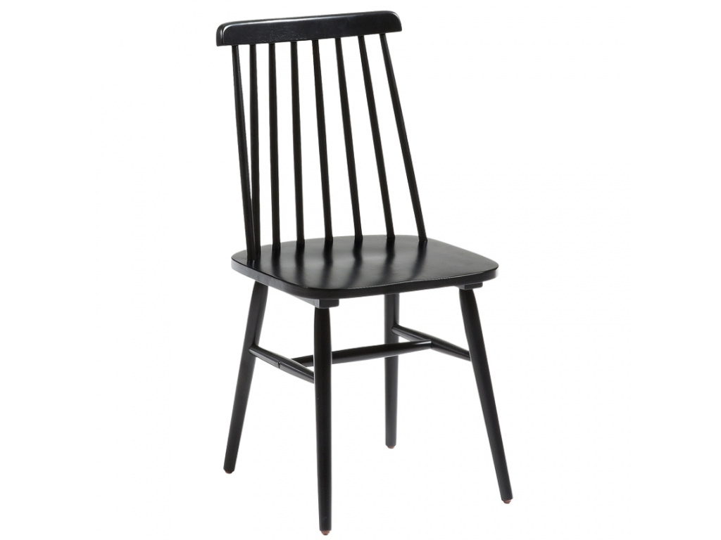 Černá dřevěná jídelní židle Kave Home Tressia - DESIGNOVÝ NÁBYTEK