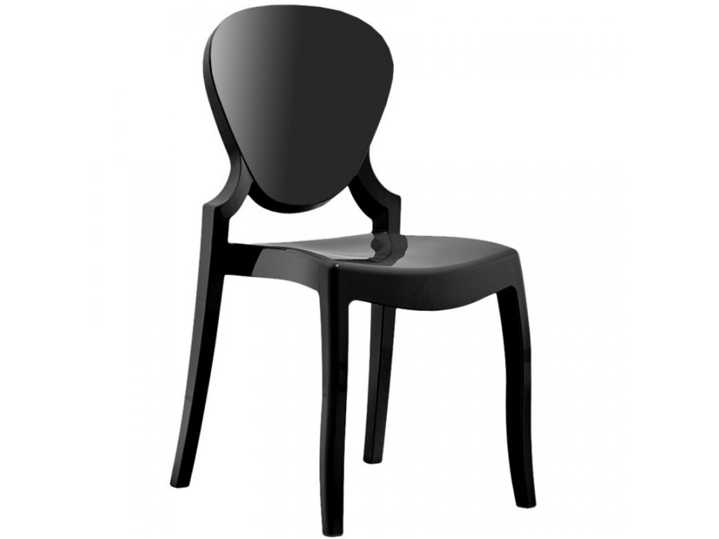 Černá plastová židle Queen 650