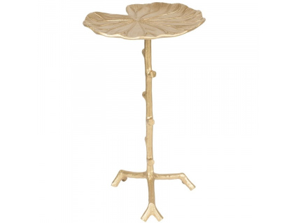 Zlatý jednoduchý kovový odkládací stolek WLL Lily 30 cm