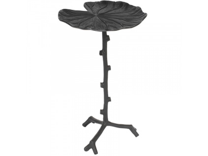 Černý jednoduchý kovový odkládací stolek WLL Lily 30 cm