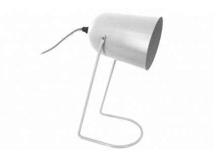 Bílá matná kovová stolní lampa Riley 30 cm