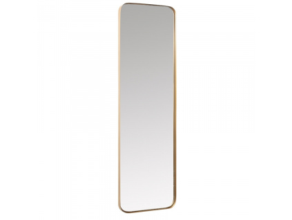 Zlaté kovové závěsné zrcadlo Kave Home Marco 100 x 30 cm
