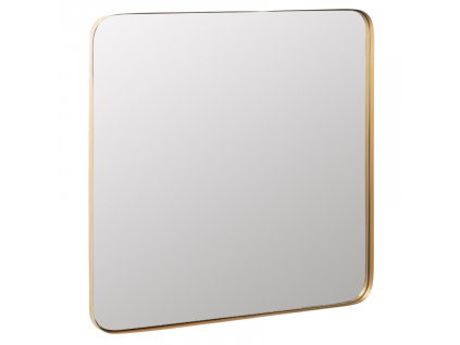 Zlaté kovové nástěnné zrcadlo LaForma Marcus 60 x 60 cm