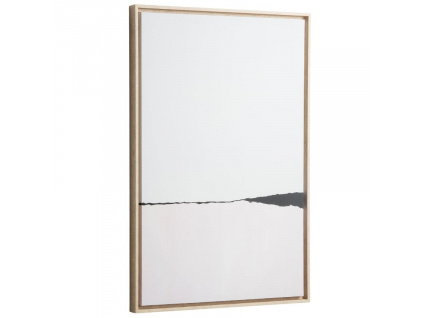 Bílo růžový abstraktní obraz Kave Home Wrigley 90 x 60 cm