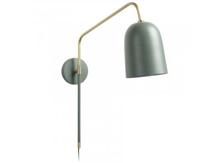 Zelenozlatá kovová nástěnná lampa LaForma Bjerne