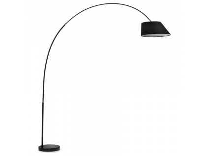 Černá bavlněná stojací lampa Kave Home May 189-220 cm