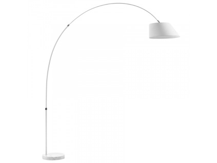 Bílá bavlněná stojací lampa Kave Home May 189-220 cm