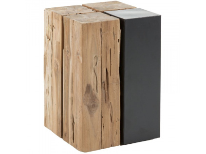 Teakový odkládací stolek Kave Home Kwango 29 x 29 cm