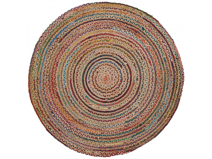 Pestrobarevný jutový koberec Kave Home Saht 100 cm
