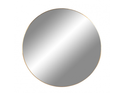 Zlaté závěsné kulaté kovové zrcadlo Nordic Living Vincent 40 cm
