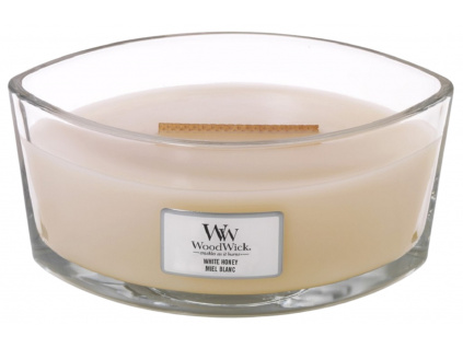 Vonná svíčka WoodWick loď, White Honey