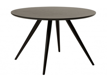 Černý dřevěný kulatý jídelní stůl DAN-FORM Eclipse 120 cm