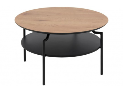 Hnědý dřevěný konferenční stolek Stephan 80 cm