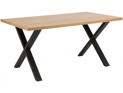 Dubový jídelní stůl Gamble 160x90 cm s podnoží do "X"