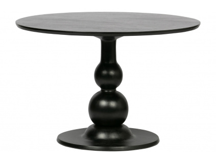 Černý dřevěný kulatý jídelní stůl Boyle 120 cm
