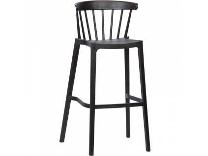 Černá plastová zahradní barová židle Marbel 103 cm