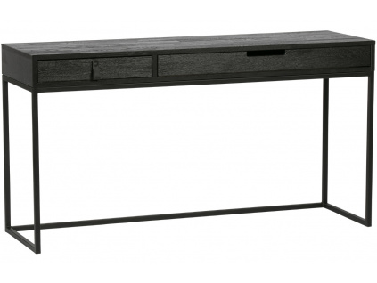 Černý jasanový pracovní stůl Frax 140 x 44 cm
