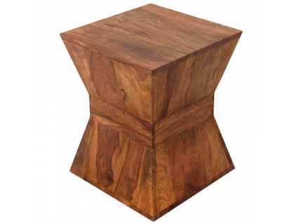 Přírodní masivní sheeshamový odkládací stolek Giza 35x35 cm