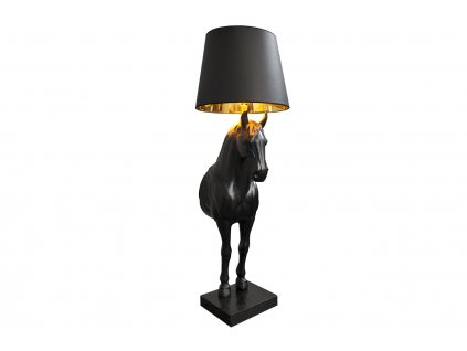 Černá stojací lampa Forster 130 cm