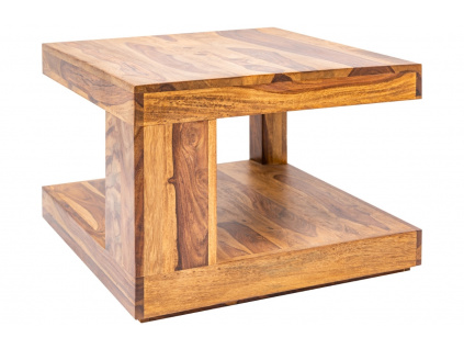 Přírodní masivní konferenční stolek Barny 60x60 cm